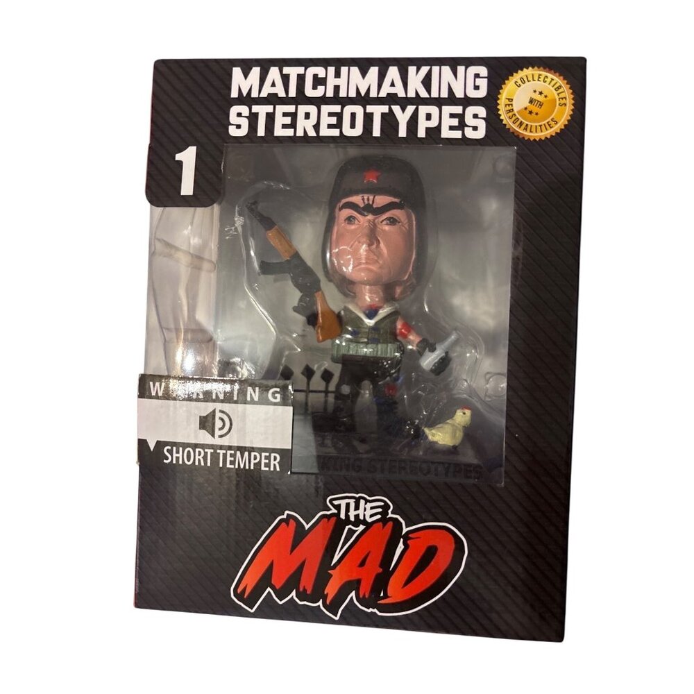 Bobble Head Matchmaking Stereotypes MAD Collectible Figure Short Temper